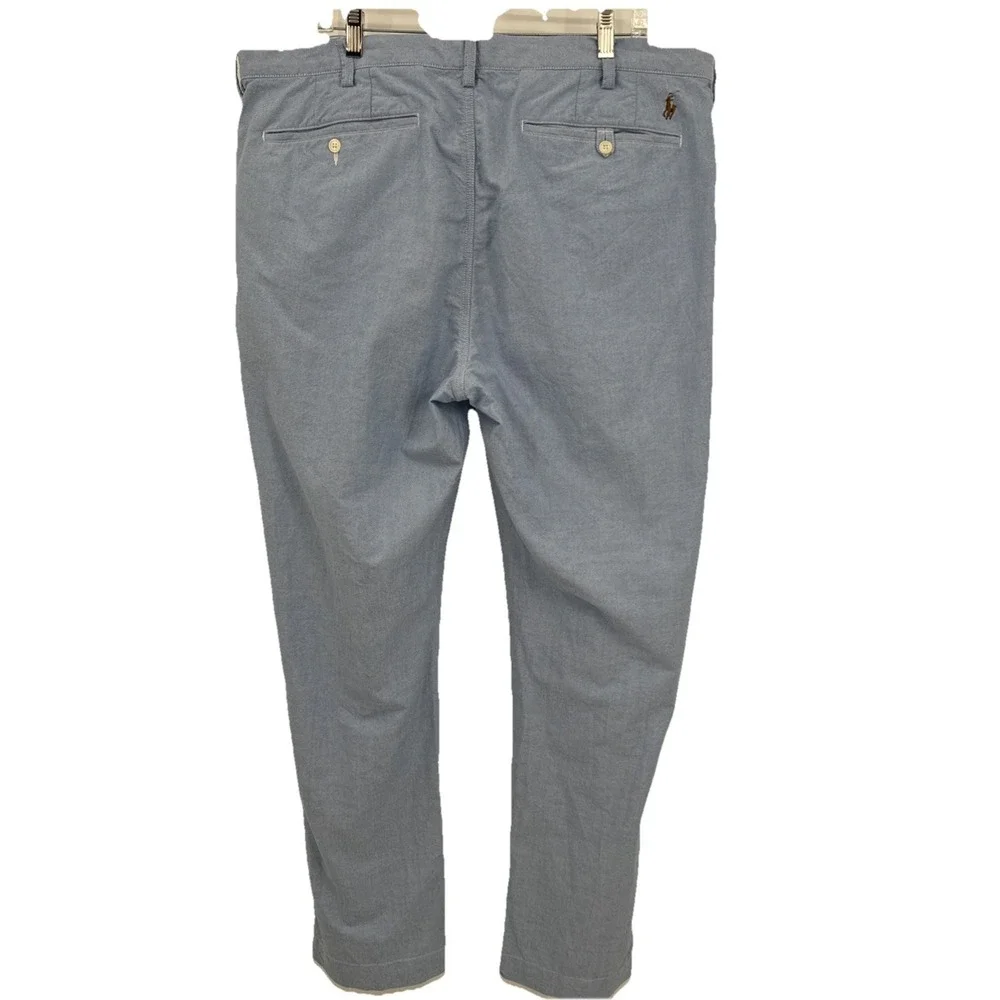 Polo Ralph Lauren Pants Mens‎ 40x32 Blue Chino Classic Fit Flat Front Casual